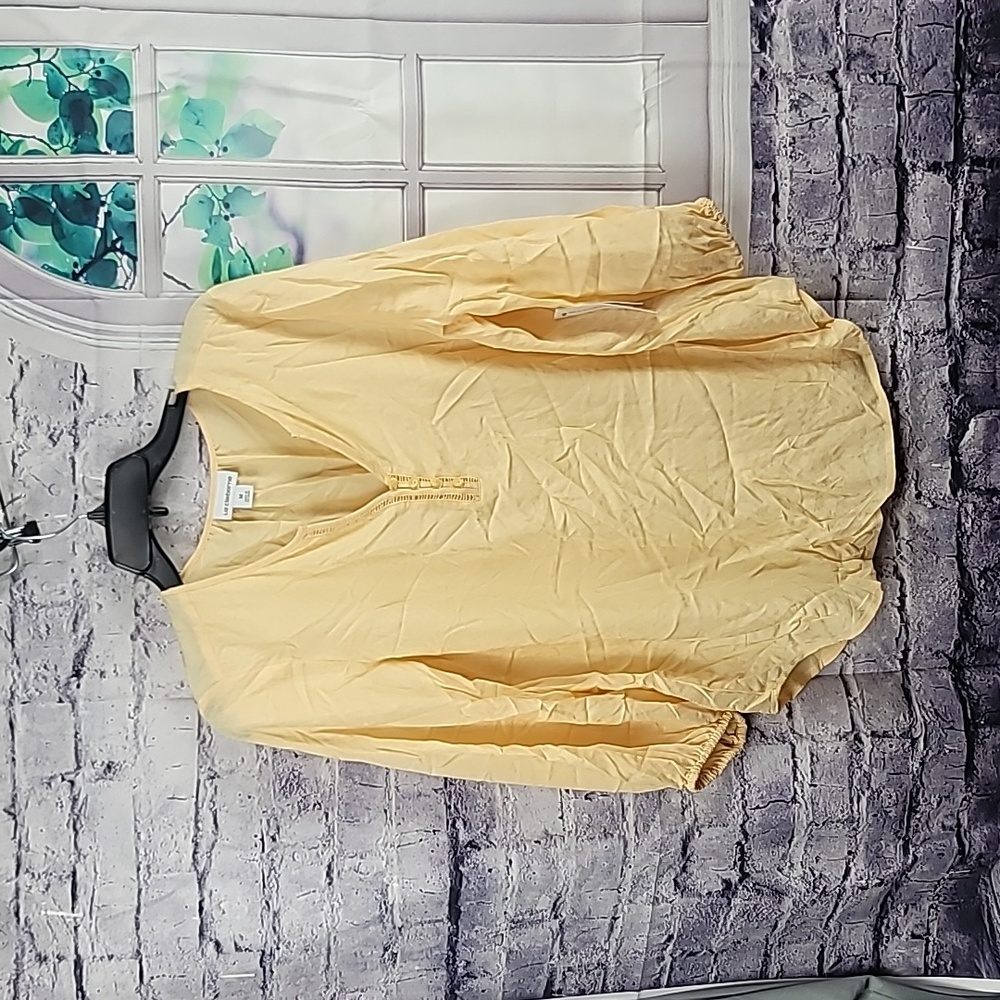 Liz claiborne yellow blouse size medium nwt new